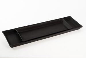 FLINTS - TRAVESSA RETANG GDE PRETA 68X17 CM