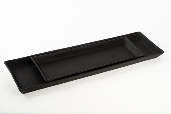 FLINTS - TRAVESSA RETANG GDE PRETA 68X17 CM