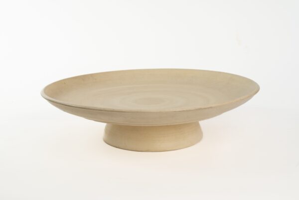 CERÂMICA PALHA - FRUTEIRA C/ PÉ 45 CM