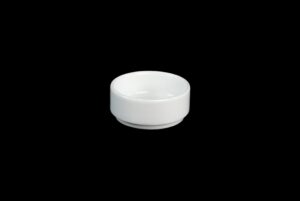 POTE PATÊ PORCELANA BRANCO MENOR 8 CM.