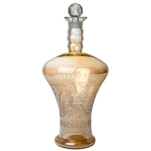 GARRAFA VIDRO DOURADO ALTA