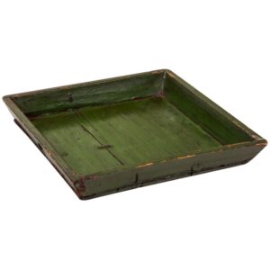 CHINA-BANDEJA QUADR. VERDE 36/38 CM.