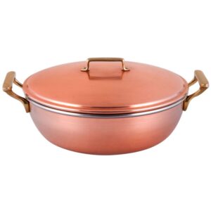 CAÇAROLA COBRE FUNDA GRANDE 30CM C/ TAMPA