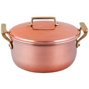 CAÇAROLA COBRE FUNDA PEQUENA 20CM C/ TAMPA