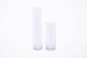 VASO VIDRO RETO MÉDIO BOCA 9 X ALT.39 CM.