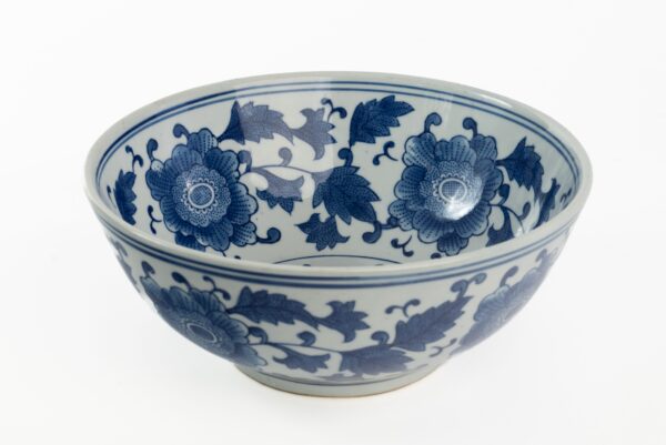 SALADEIRA PEQUENA AZUL & BRANCO 26CM H11CM