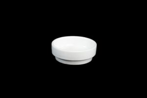 POTE PATÊ PORCELANA BRANCO MAIOR 9 CM.