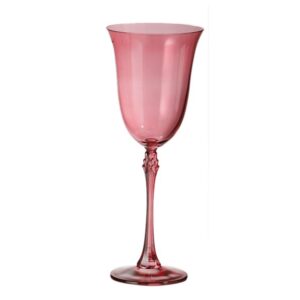 TAÇA ÁGUA CRISTAL ROSA