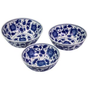 BOWL CHINES FLORAL AZUL 30CM