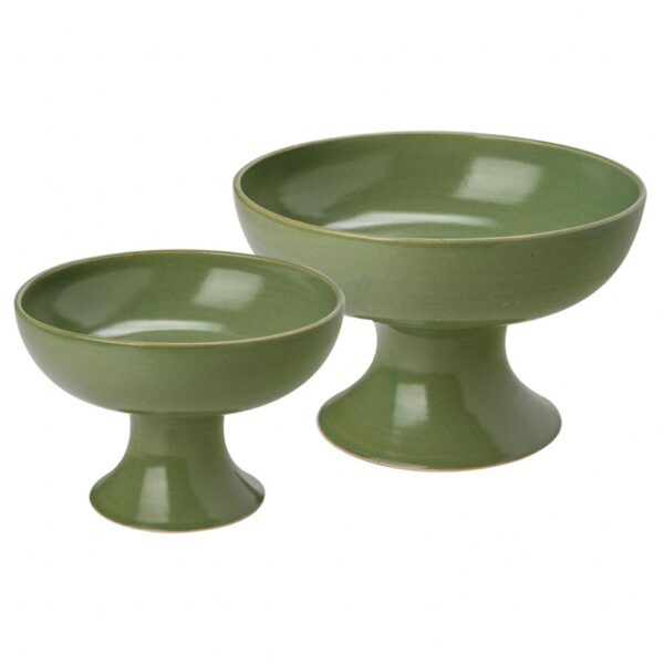 LAIS- BOWL C/ PÉ VERDE MÉDIO 20X14 CM