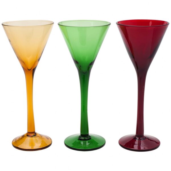 COPO LICOR VIDRO AMBAR