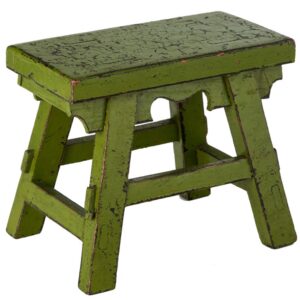 CHINA-MINI BANCO RETANG. VERDE 17CM. (ALT.23)