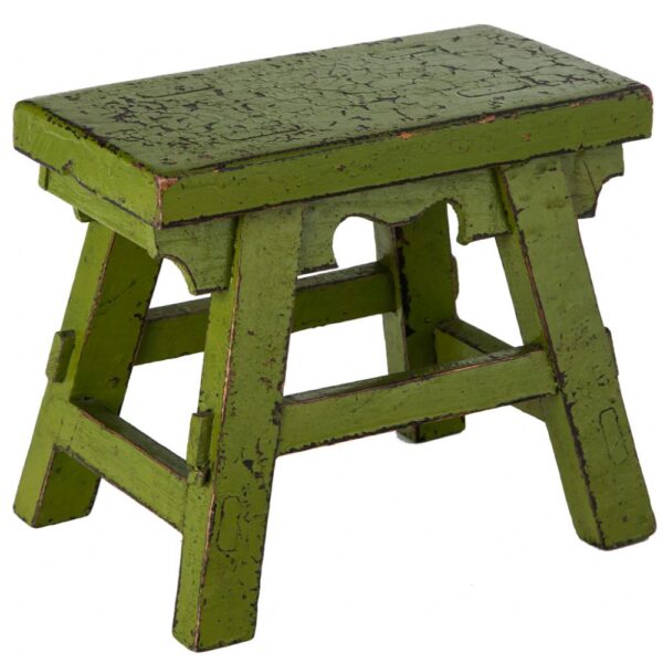 CHINA-MINI BANCO RETANG. VERDE 17CM. (ALT.23)