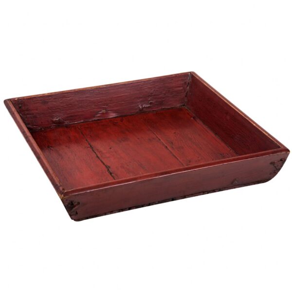 CHINA-BANDEJA QUADR. VERMELHA 36/38CM.