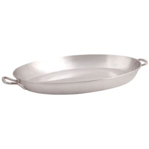 CAÇAROLA PRATA OVAL MÉDIA C/ ALÇA (31CM)
