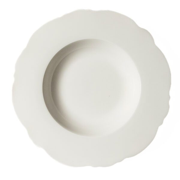 RAINHA VICTORIA - PRATO FUNDO BRANCO 23CM - Imagem 1