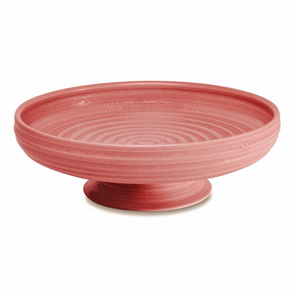 CERÂMICA ROSA - BOW C/ PÉ CAN. RASO G D27CM H9CM - Imagem 1