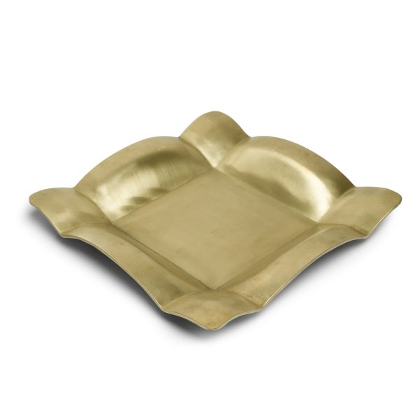 DOURADO - BANDEJA QUAD. OND. FOSCA P 36CM - Imagem 1