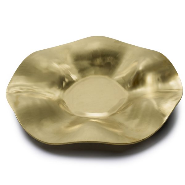 FLOR - SALADEIRA DOURADA FOSCA G D55CM - Imagem 1