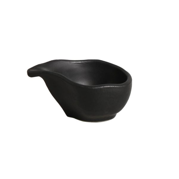 MINI MOLHEIRA OVAL PRETO FOSCO 8X6CM - Imagem 1